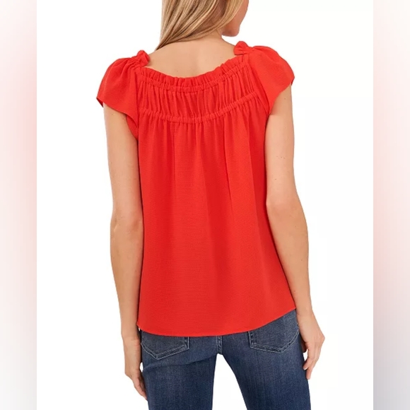 NWT Cece - Ruffled Square-Neck Top - Picture 2 of 5
